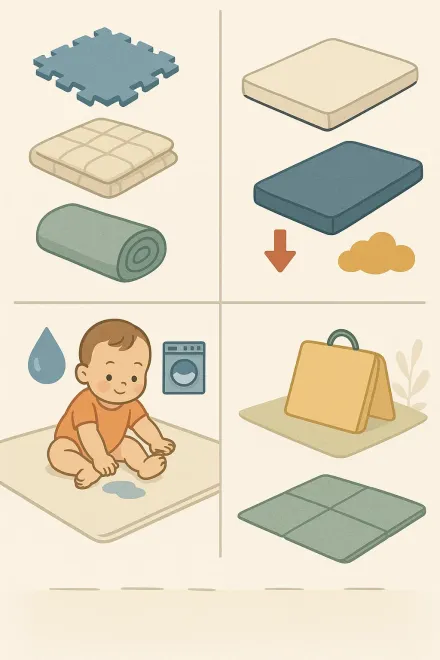 Parents choosing the right baby mat