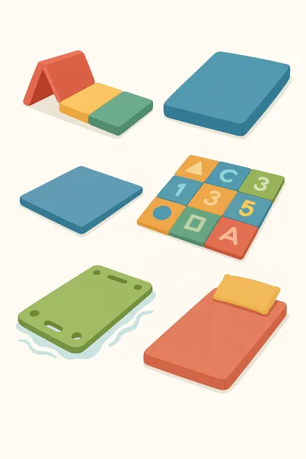 Different types of children's play mats