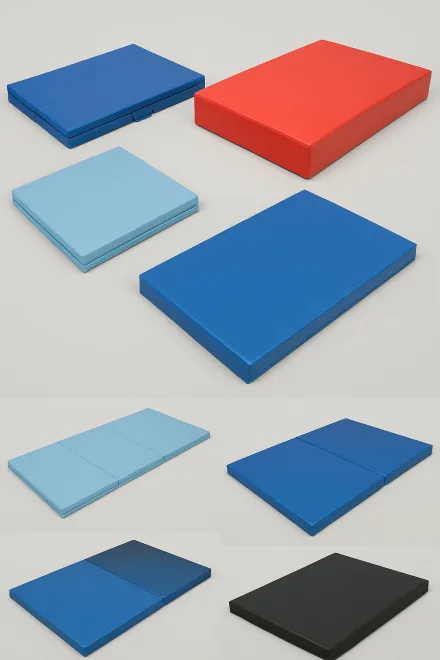 Detail of artistic gymnastics mat features