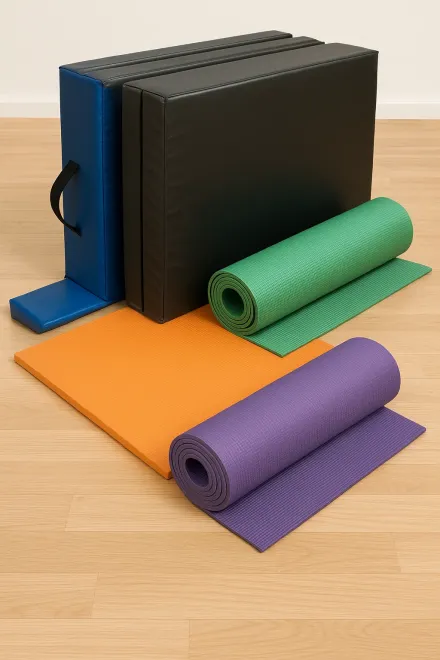 Materials used in gymnastics mats