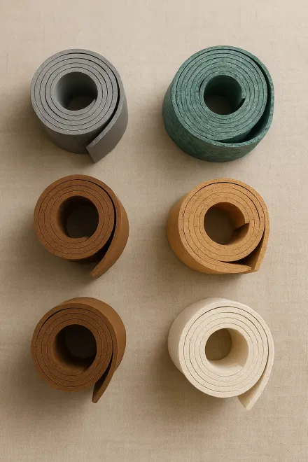 Materiales de las colchonetas para yoga