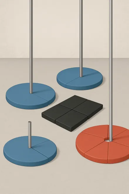 Diferentes tipos de colchonetas para pole dance