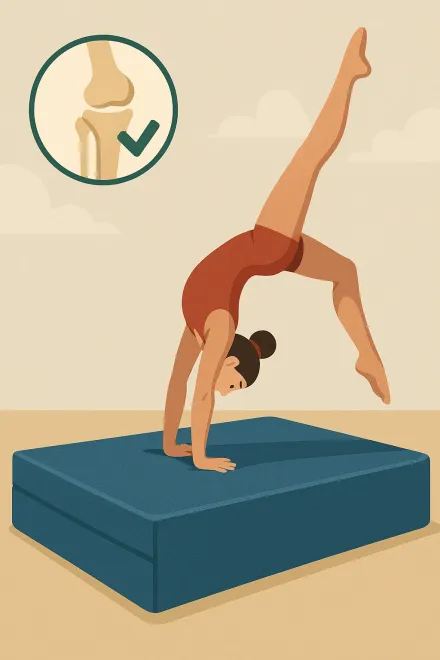 Advantages of training with a thick mat for artistic gymnastics