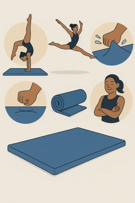 Advantages of training with an artistic gymnastics mat