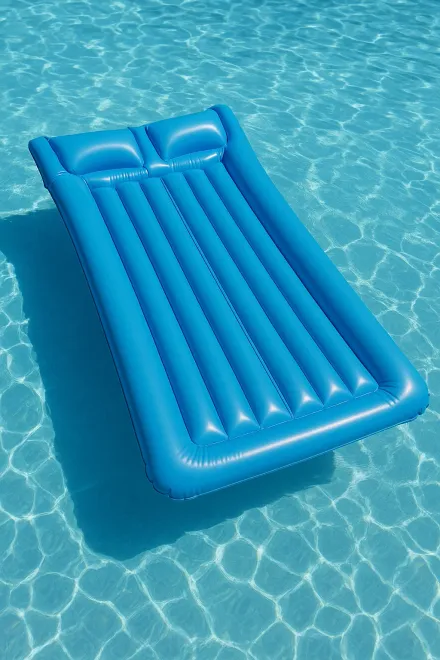 Colchoneta doble para piscina con portavasos