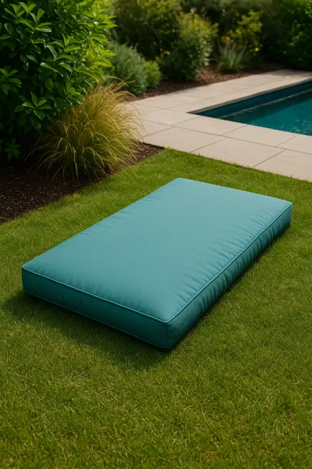 Outdoor mat in a garden