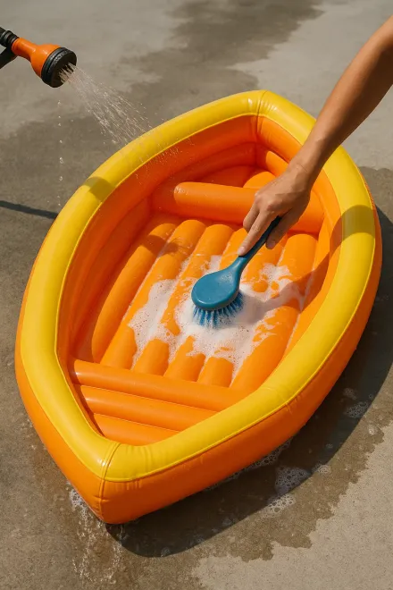 Maintaining a boat water mat