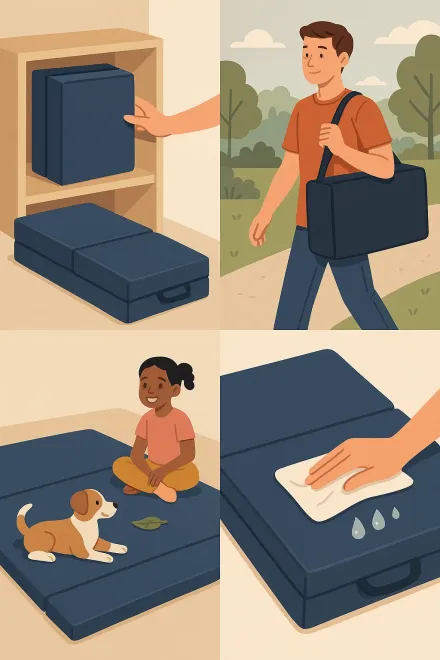 Types of folding mats
