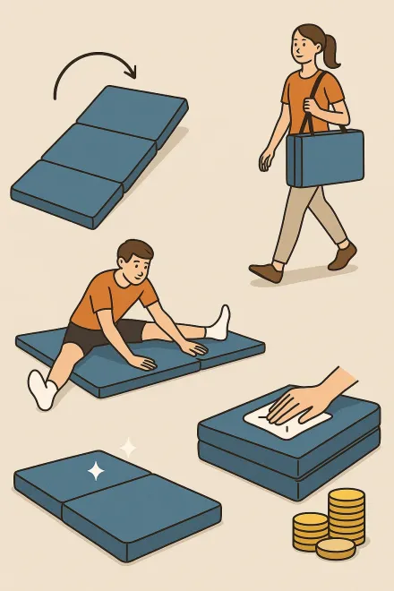 Benefits of using a folding mat