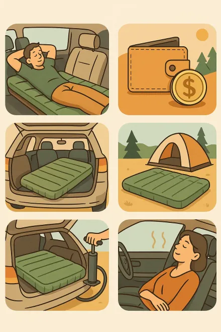 Advantages of using an inflatable car mattress on trips